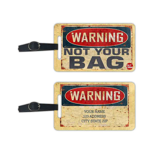 Personalized Cheap Luggage Tag with your name - Warning Nutcase