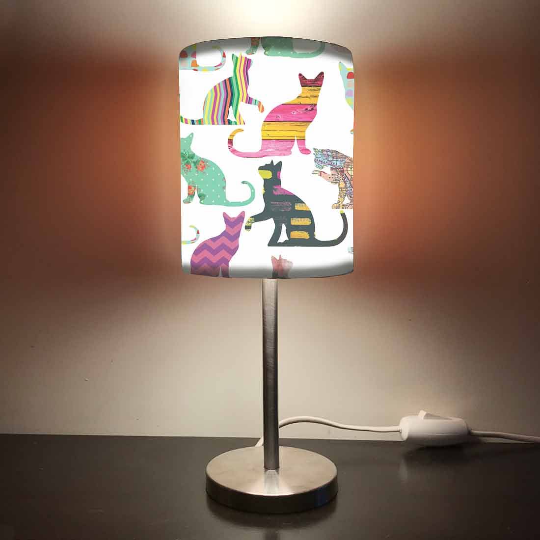 Kids Room Night Lamp - Cute Colorful Cat Nutcase