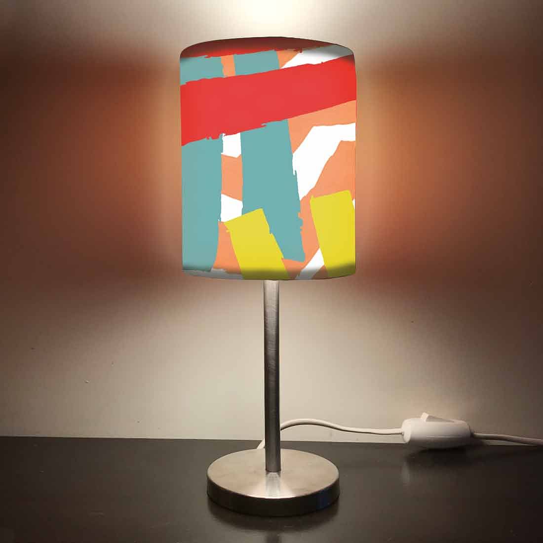 Kids Room Night Lamp - Red And Orange Pattern Nutcase