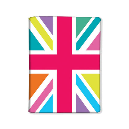 Designer Passport Cover -  Multicolor Union Jack British Flag Nutcase