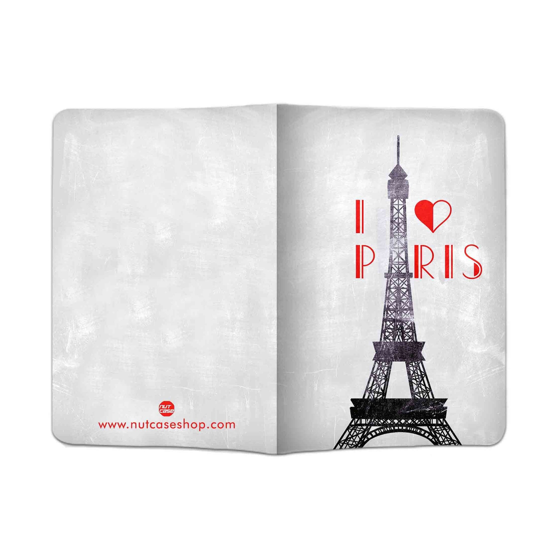 Designer Passport Cover -  I Love Paris Nutcase