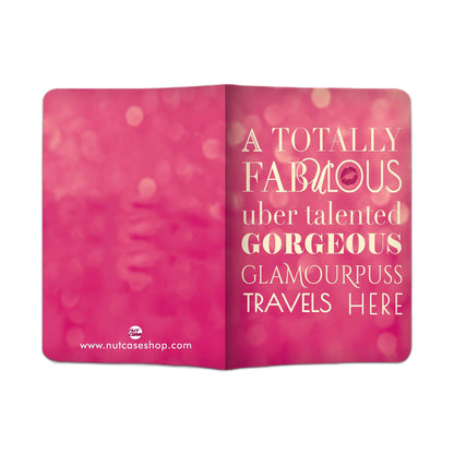 Designer Passport Cover -  Glamourpuss Travels Here Nutcase