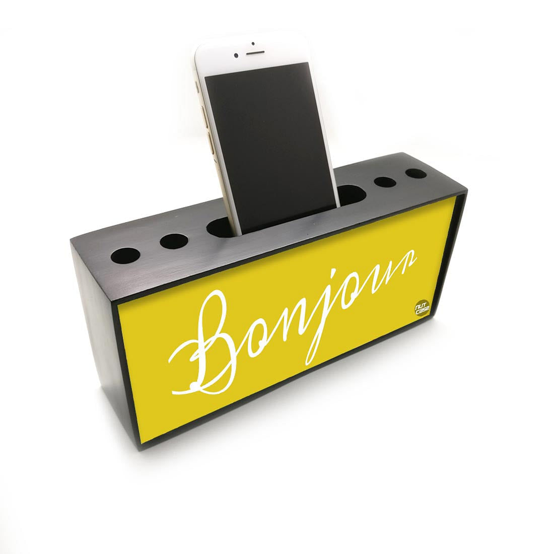 Desk Organizer Pen and Mobile Holder Stand for Office Use - Bonjour Nutcase