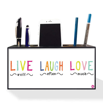 Pen Mobile Stand Holder Desk Organizer - Live Laugh Love Nutcase