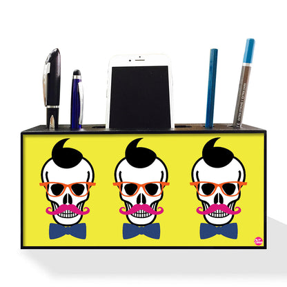 Pen Mobile Stand Holder Desk Organizer - Skull Nutcase