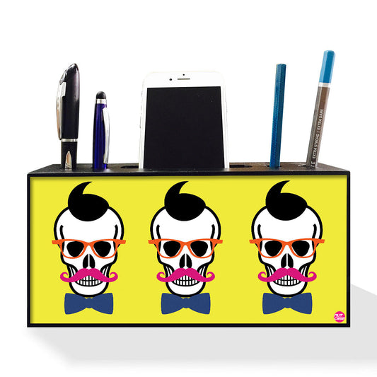 Pen Mobile Stand Holder Desk Organizer - Skull Nutcase