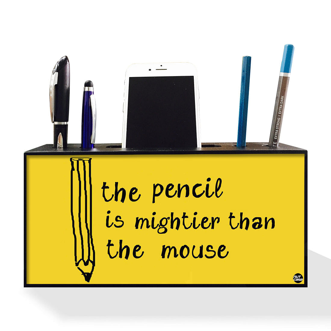 Pen Mobile Stand Holder Desk Organizer - Pencil Nutcase