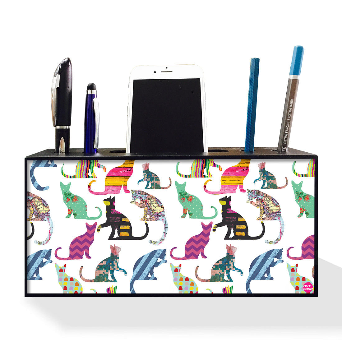 Mobile Stand With Pen Holder Desk Organizer for Office Use - Cats Nutcase