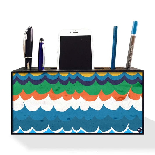 Pen Mobile Stand Holder Desk Organizer - Waves Nutcase