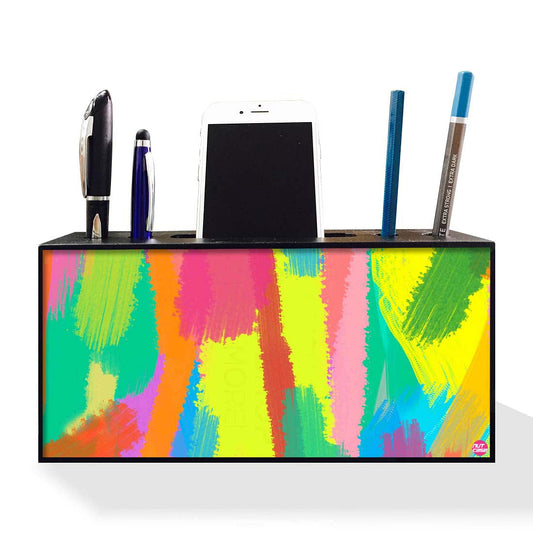 Pen Mobile Stand Holder Desk Organizer - Shades Of Color Nutcase