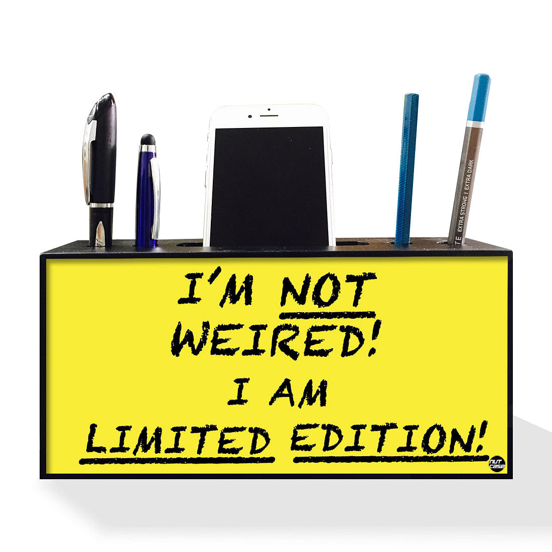 Pen Mobile Stand Holder Desk Organizer - I Am Not Weired Nutcase