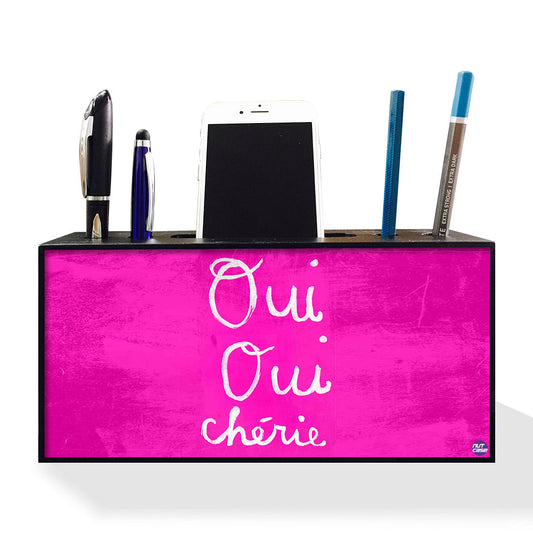 Pen Mobile Stand Holder Desk Organizer - Qui Pink Nutcase