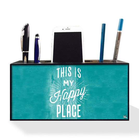 Pen Mobile Stand Holder Desk Organizer - This Is My Happy Place Nutcase