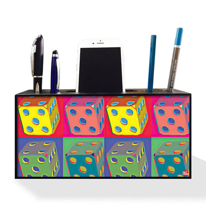 Pen Mobile Stand Holder Desk Organizer - Dice Nutcase