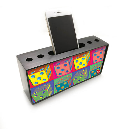 Pen Mobile Stand Holder Desk Organizer - Dice Nutcase