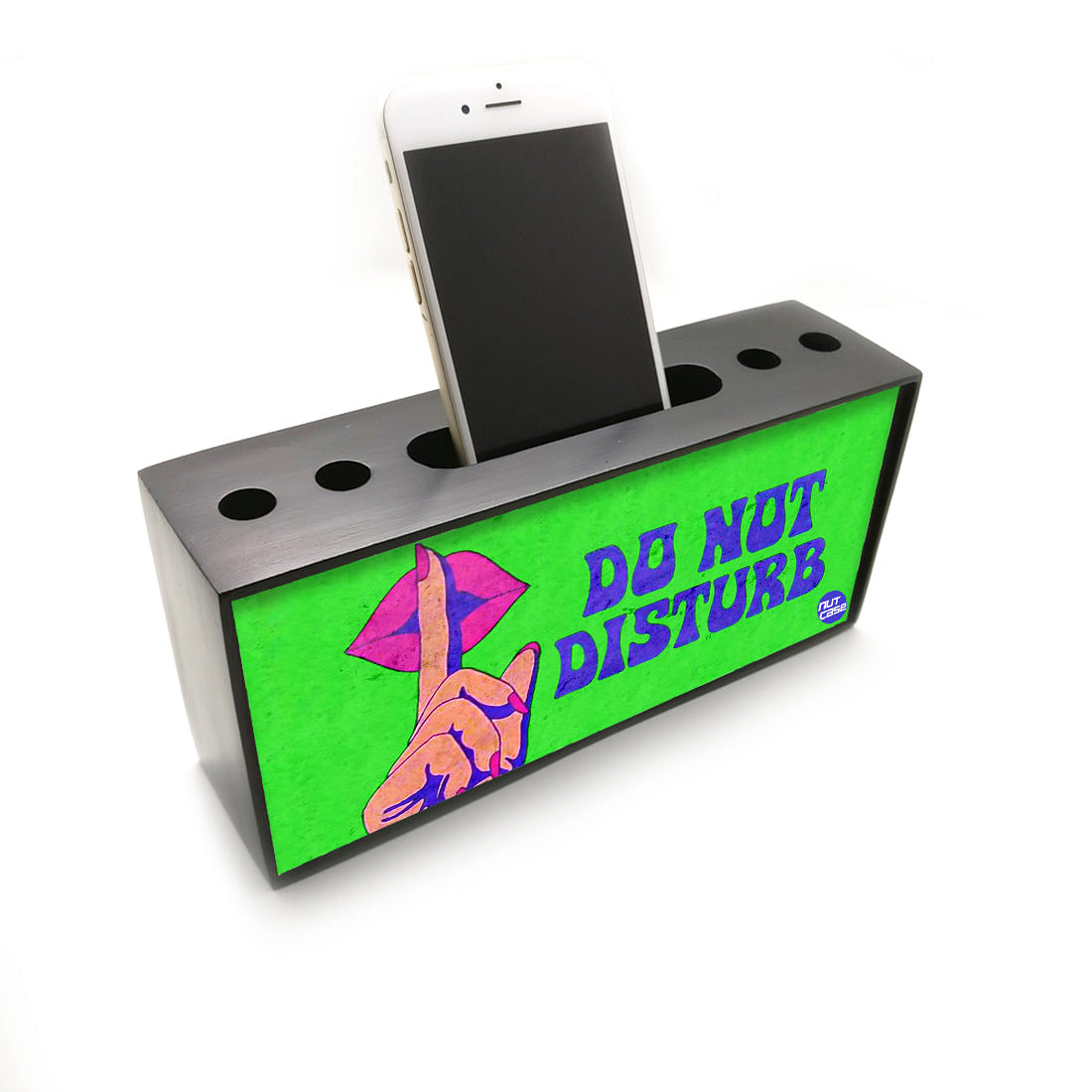 Pen Mobile Stand Holder Desk Organizer - Do Not Disturb Nutcase