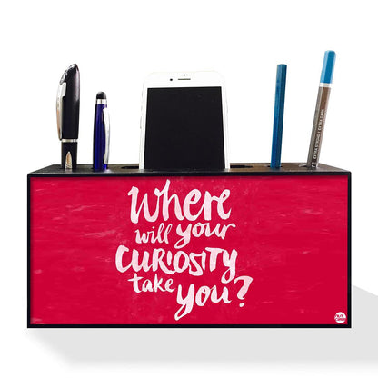 Pen Mobile Stand Holder Desk Organizer - Where Will Your Curiosity Take You Nutcase