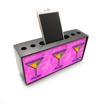 Pen Mobile Stand Holder Desk Organizer - Wine Pink Nutcase