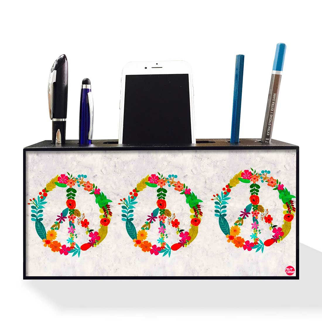 Pen Mobile Stand Holder Desk Organizer - Peace Nutcase