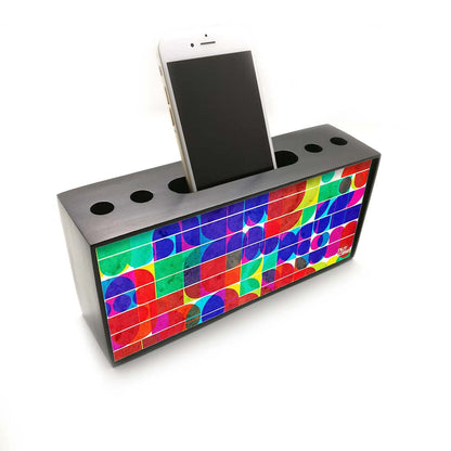 Pen Mobile Stand Holder Desk Organizer - Primary Colors Nutcase