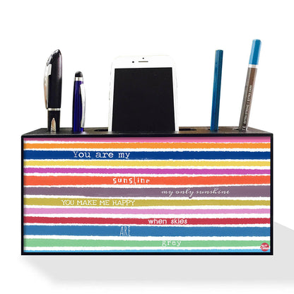 Pen Mobile Stand Holder Desk Organizer - You Are My Snushine Nutcase