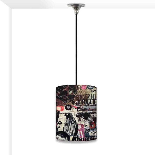 Cool Outdoor Pendant Lamp - Paper Collage Nutcase