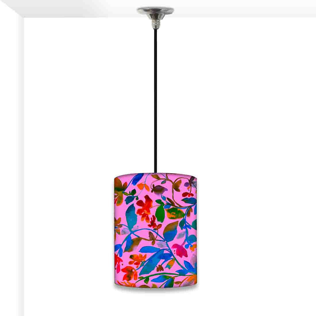 Designer Ceiling Hanging Pendant Lamp - Floral Watercolor Nutcase