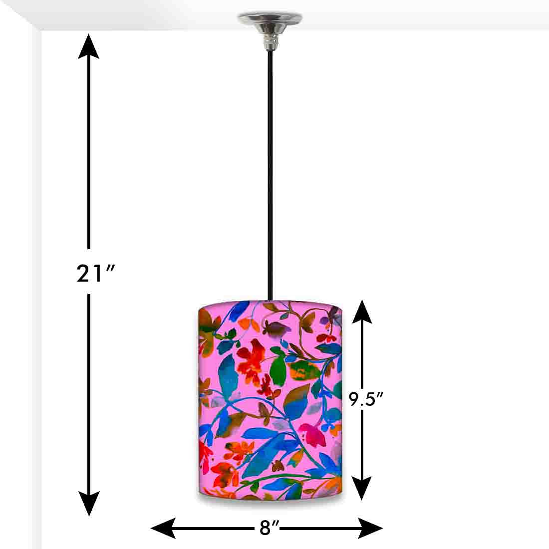 Designer Ceiling Hanging Pendant Lamp - Floral Watercolor Nutcase
