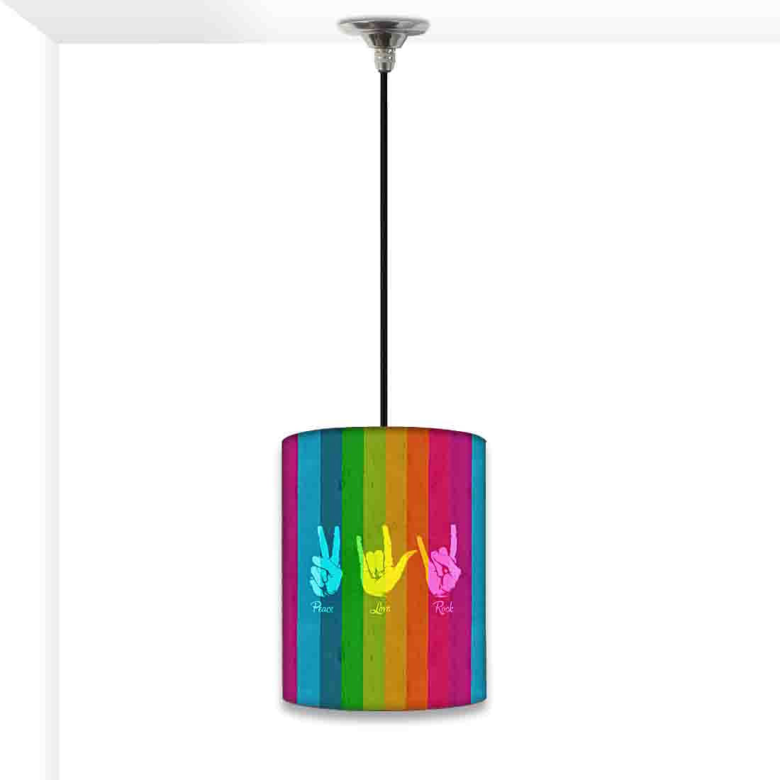 Ceiling Pendant Lamp for Living-Room - Peace Love Rock Nutcase