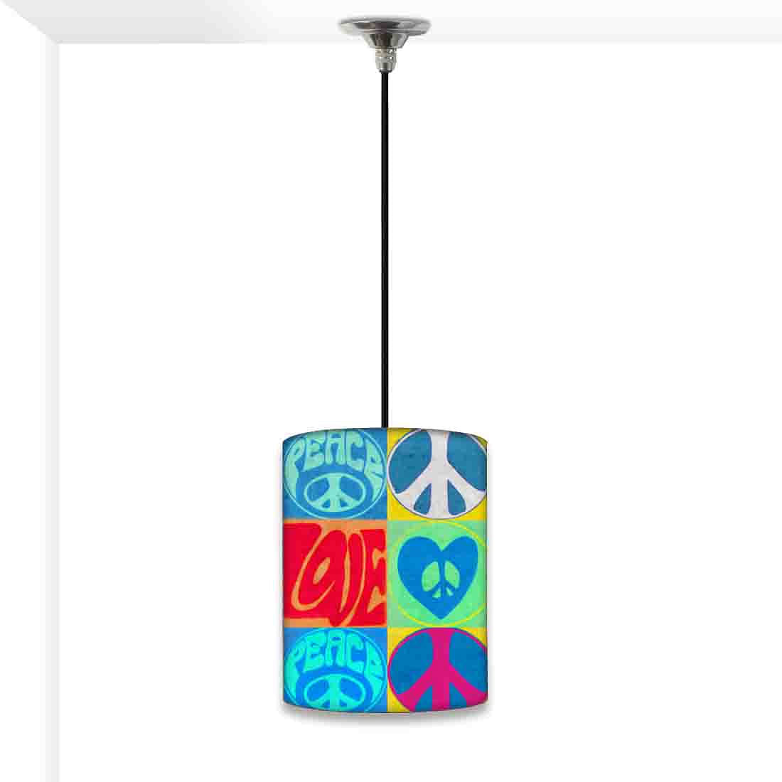 Amazing Hanging Pendant Lamp - Retro Peace Love Nutcase