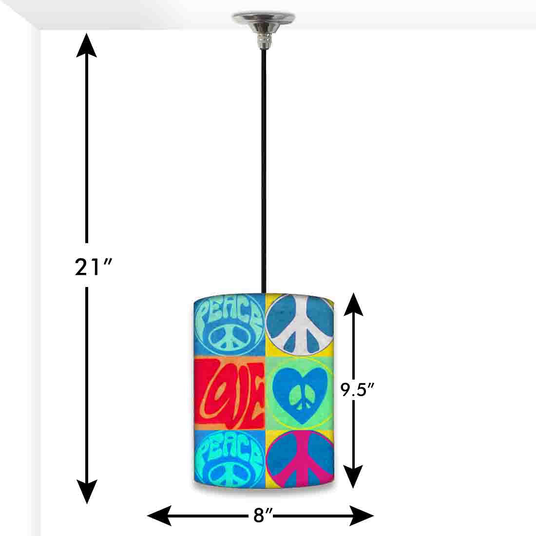 Amazing Hanging Pendant Lamp - Retro Peace Love Nutcase