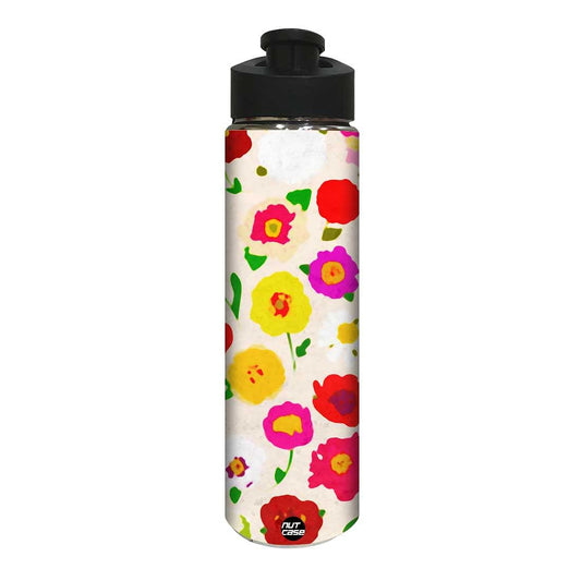 Designer Sipper Bottle for Kids - Colorful Flower Nutcase