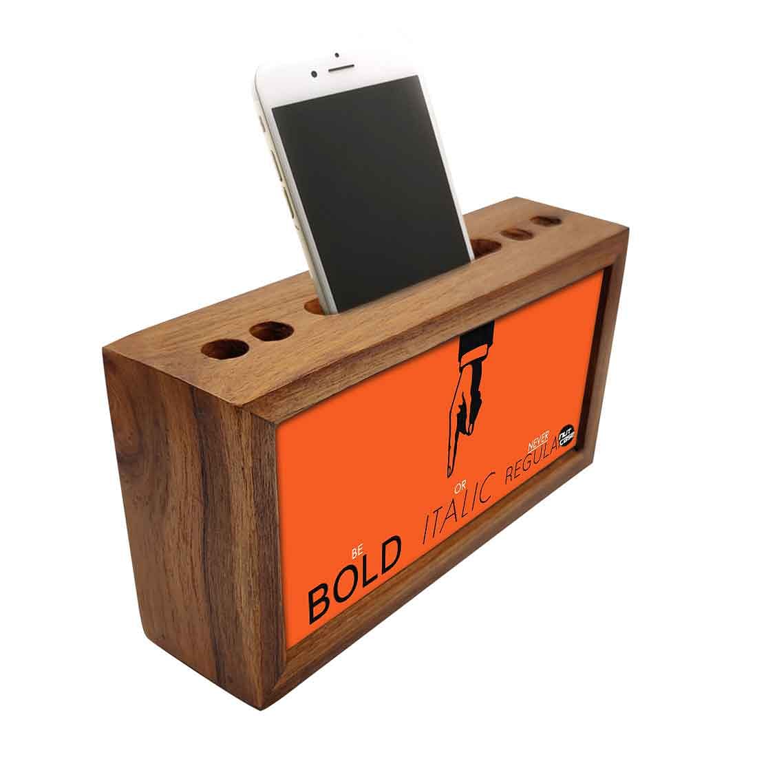 Wooden Pen Stand for Office - Be Bold Nutcase