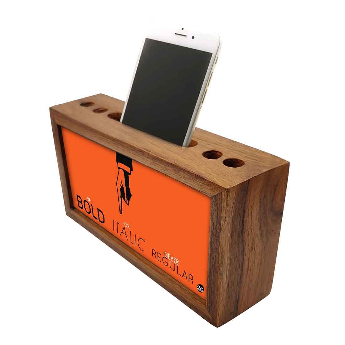 Wooden Pen Stand for Office - Be Bold Nutcase