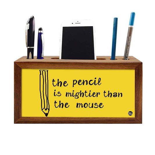 Wood desktop organizer Pen Mobile Stand - Pencil Nutcase