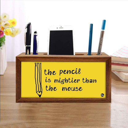 Wood desktop organizer Pen Mobile Stand - Pencil Nutcase