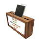 Teak Wood Pen Mobile Stand Organizer- Always Look On The Bright Nutcase