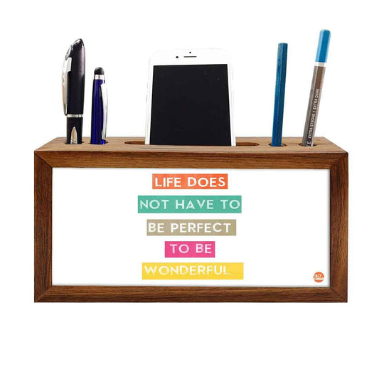 Teak Wood Desk Organiser - Wonderful Nutcase