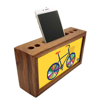 Wooden Pen Holder for Desk - Cycle Art Nutcase