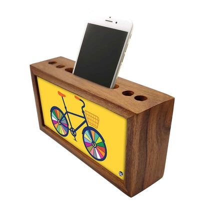 Wooden Pen Holder for Desk - Cycle Art Nutcase