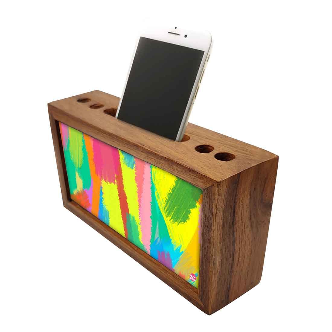 Wooden office desk organizer - Shades Of Color Nutcase