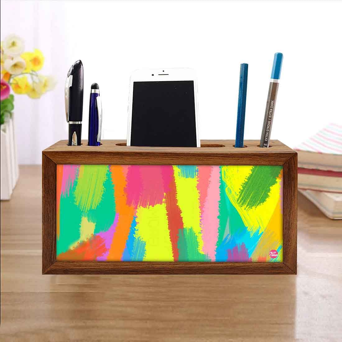 Wooden office desk organizer - Shades Of Color Nutcase