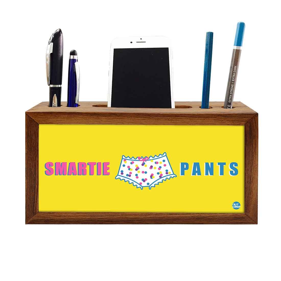 Small Wooden desk organizer - Smartie Pants Nutcase