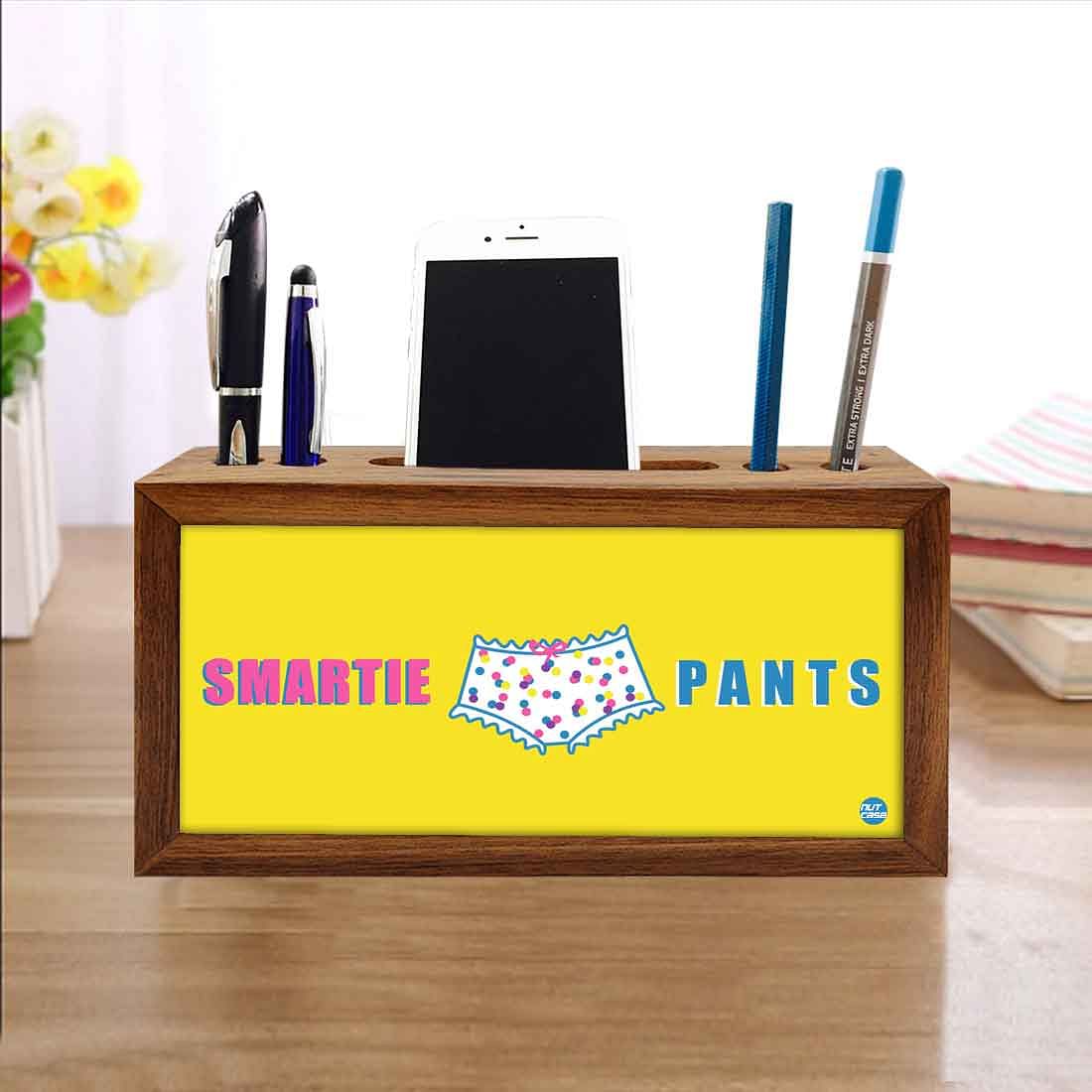 Small Wooden desk organizer - Smartie Pants Nutcase