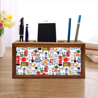 Wooden organizer for desk - British Life Nutcase