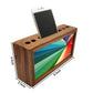 Wooden desk organizer Pen Mobile Stand - Multicolor Strips Nutcase