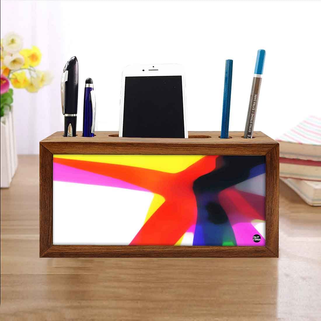 Wooden desk organizer  - Watercolor Nutcase