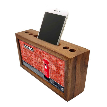 Teak Wood Desk Organiser - From Pillar To Post Nutcase