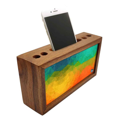 Wooden desk caddy Pen Mobile Stand - Multicolor Nutcase