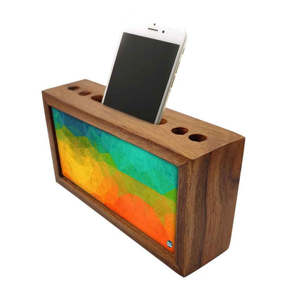 Wooden desk caddy Pen Mobile Stand - Multicolor Nutcase